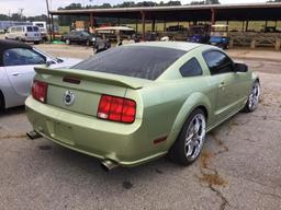 2005 FORD MUSTANG GT (4.7L, 5 SPD), VIN-1ZVFT82H055162446, MILES READ 210818-EXEMPT