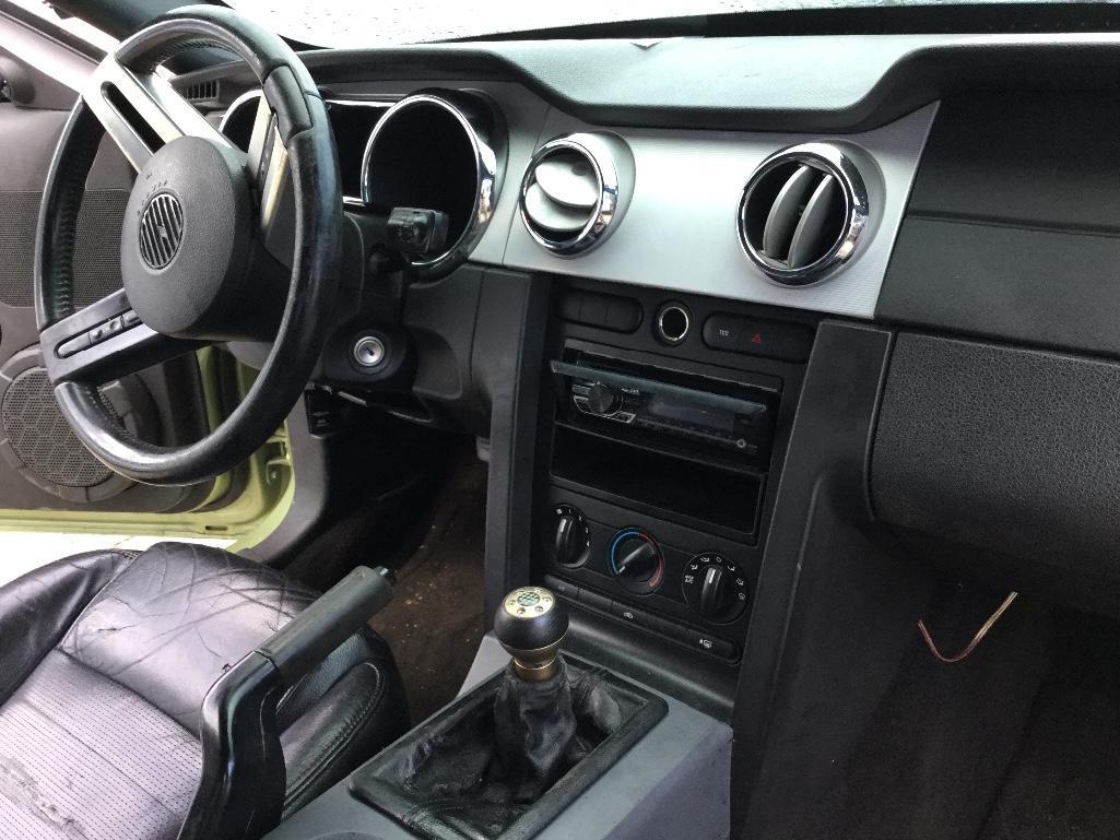 2005 FORD MUSTANG GT (4.7L, 5 SPD), VIN-1ZVFT82H055162446, MILES READ 210818-EXEMPT