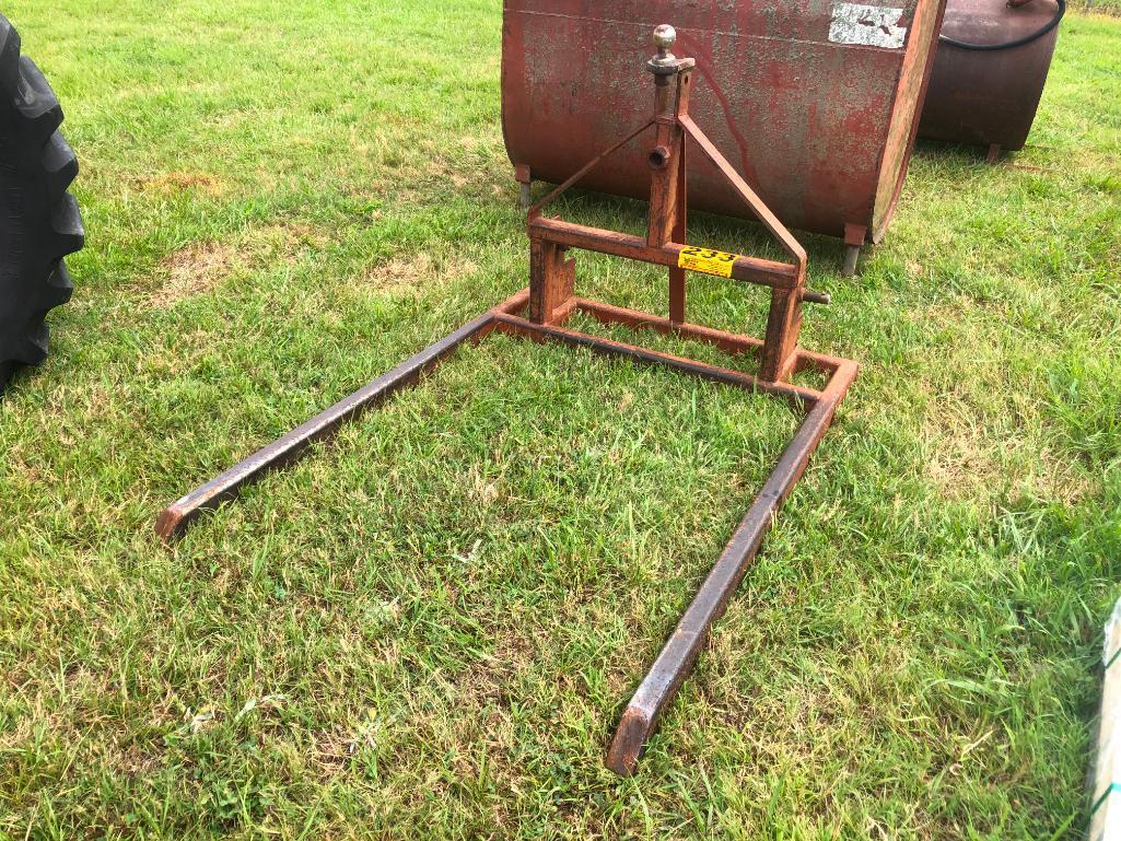 3ph HAY FORK W/TOP MOUNT 2 5/16 BALL