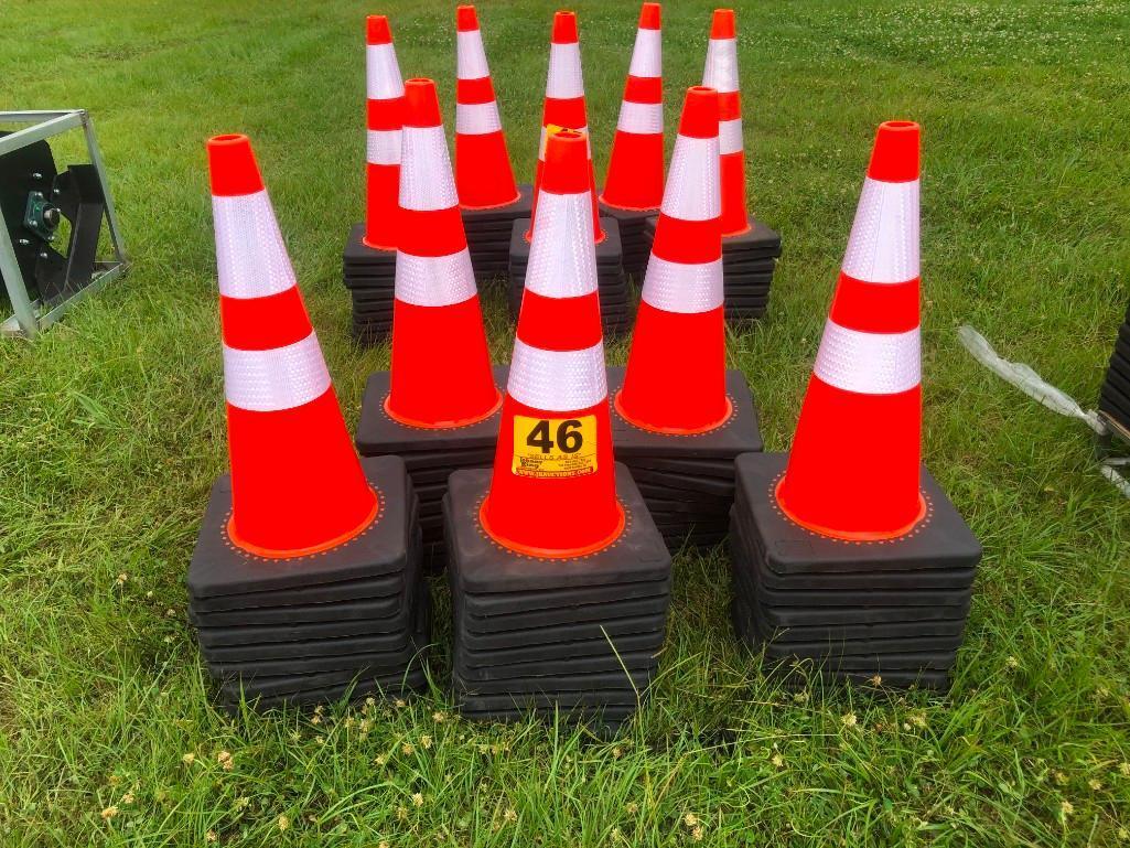 (50) SAFETY HIGHWAY CONES **SELLS ABSOLUTE