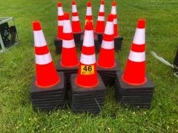 (50) SAFETY HIGHWAY CONES **SELLS ABSOLUTE
