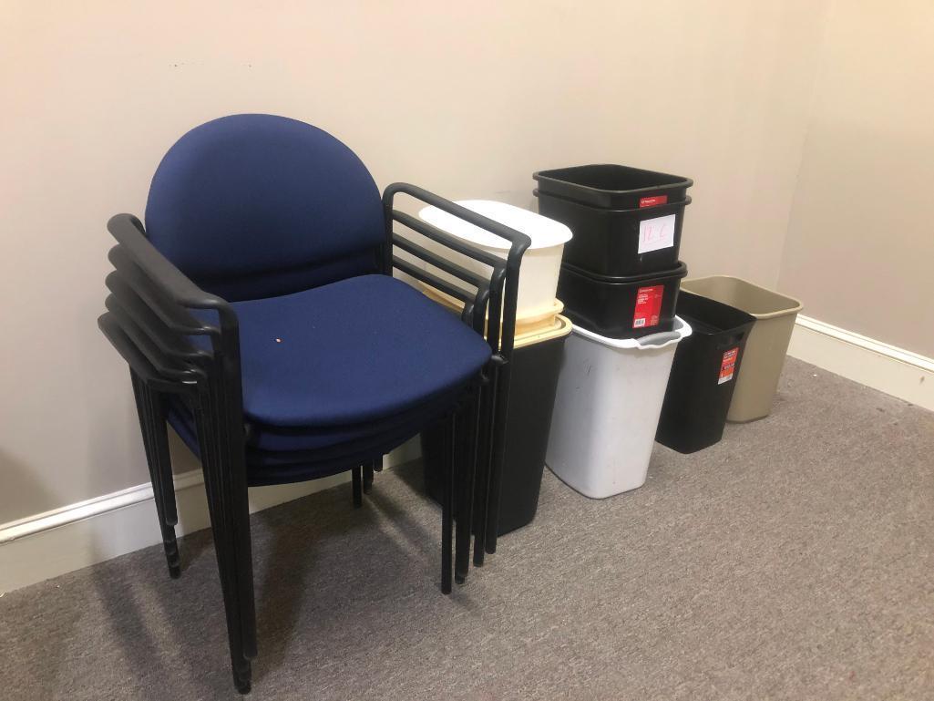 CONTENTS OF OFFICE-CHAIRS, FILE CABINET, WOODEN