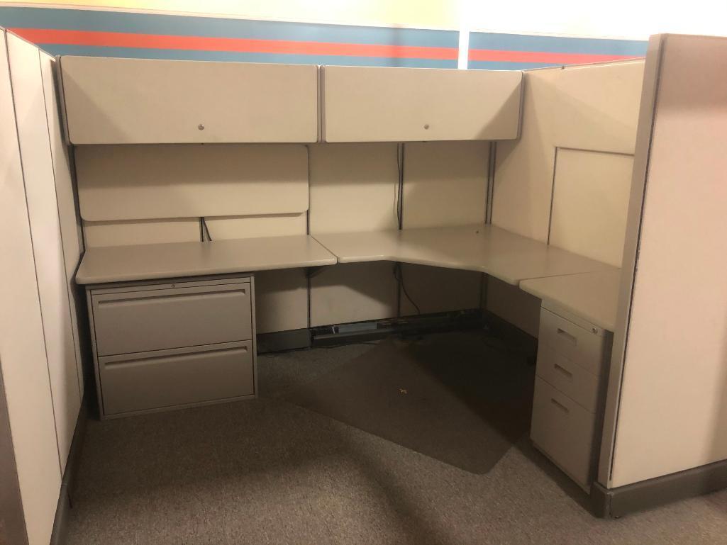 (4) ASSEMBLED CUBICLES