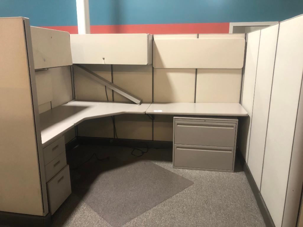 (4) ASSEMBLED CUBICLES