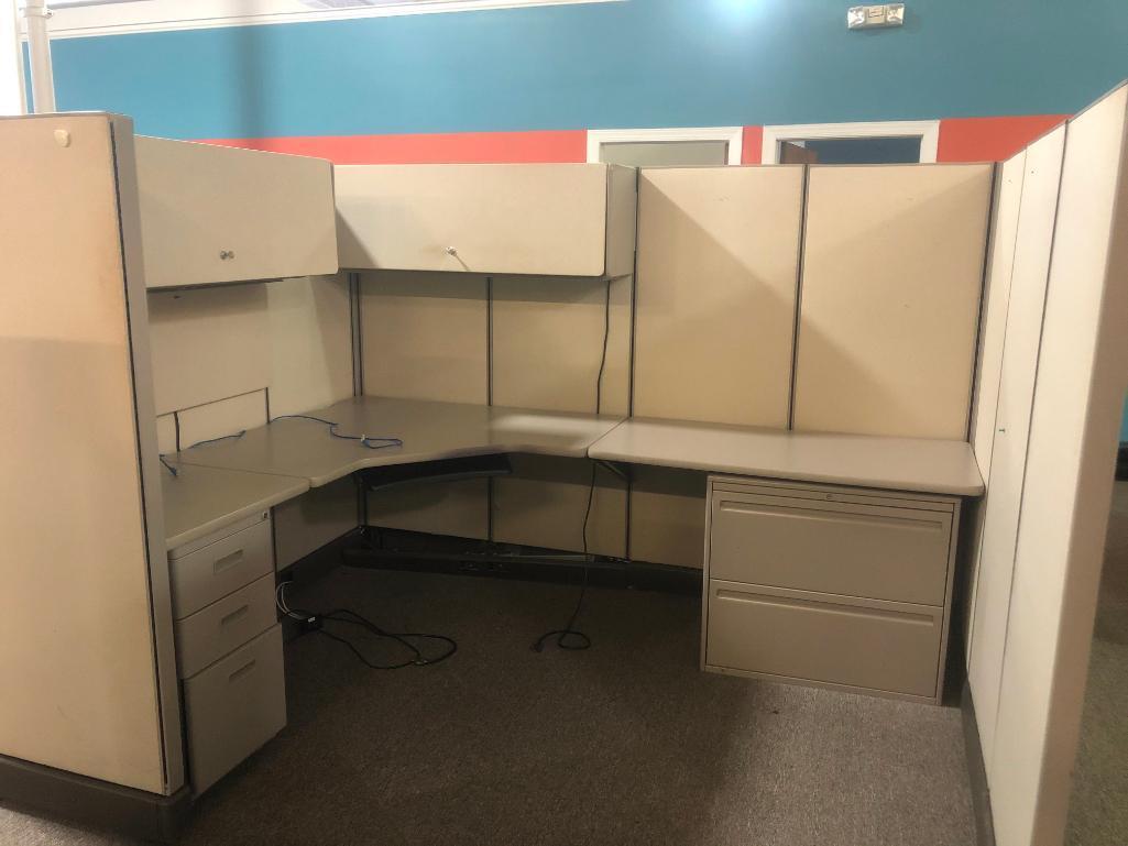 (4) ASSEMBLED CUBICLES