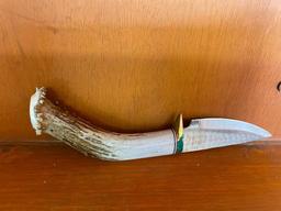 HANDMADE BONE HANDLE HUNTING KNIFE