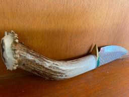 HANDMADE BONE HANDLE HUNTING KNIFE