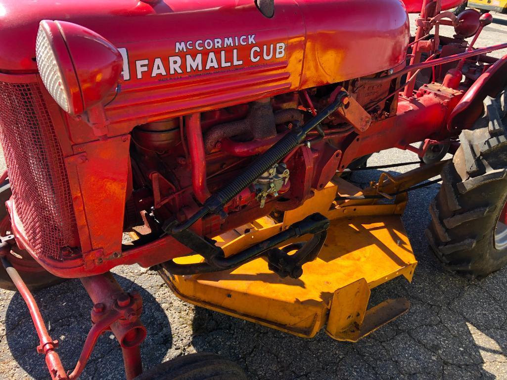 FARMALL CUB TRACTOR W/42" BELLY MOWER