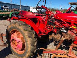 FARMALL SUPER A TRACTOR W/CULTIVATOR & PLOWS