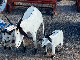 METAL GOAT FAMILY YARD ART