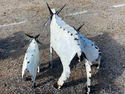 METAL GOAT FAMILY YARD ART