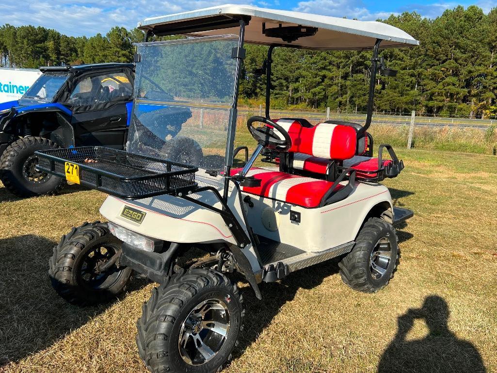 2004 EZ GO GOLF CART (GAS, LIFTED, FLIP REAR SEAT, FAN, FRONT MOUNT RACK, CODE A3004, SN-2131107)""R