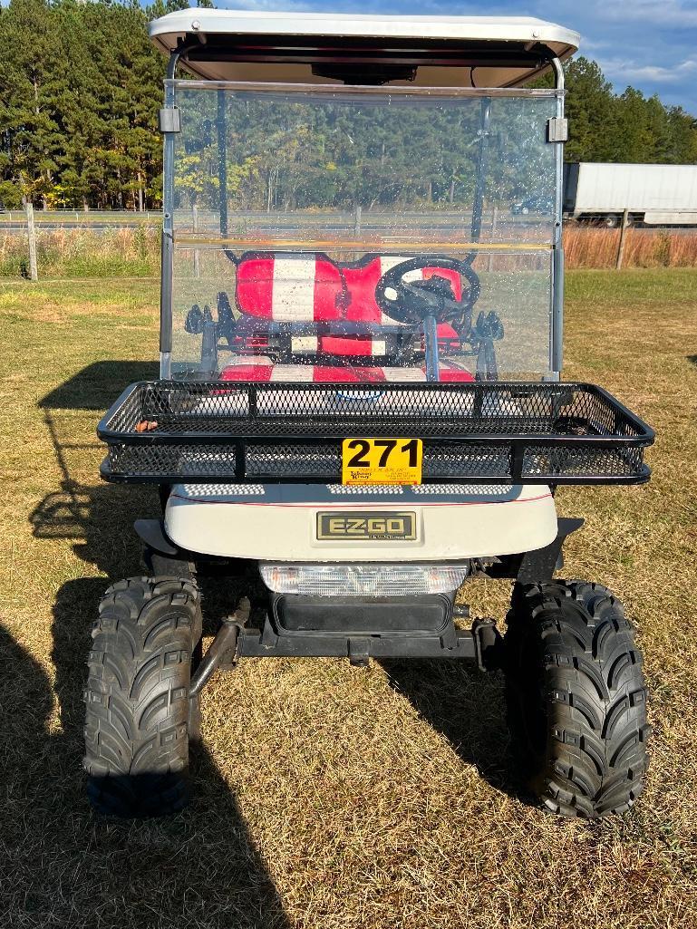 2004 EZ GO GOLF CART (GAS, LIFTED, FLIP REAR SEAT, FAN, FRONT MOUNT RACK, CODE A3004, SN-2131107)""R