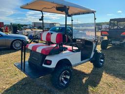 2004 EZ GO GOLF CART (GAS, LIFTED, FLIP REAR SEAT, FAN, FRONT MOUNT RACK, CODE A3004, SN-2131107)""R