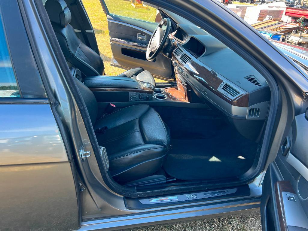 2007 BMW 750LI (AT, MILES READ-166992, SUNROOF, AT, **CANNOT GET HOOD OPEN**, VIN-WBAHN83557DT75778)