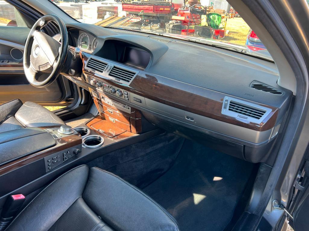 2007 BMW 750LI (AT, MILES READ-166992, SUNROOF, AT, **CANNOT GET HOOD OPEN**, VIN-WBAHN83557DT75778)