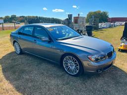 2007 BMW 750LI (AT, MILES READ-166992, SUNROOF, AT, **CANNOT GET HOOD OPEN**, VIN-WBAHN83557DT75778)