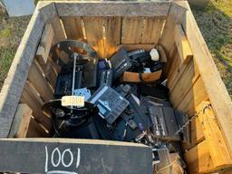 CRATE OF MISC GROCERY STORE ELECTRONICS