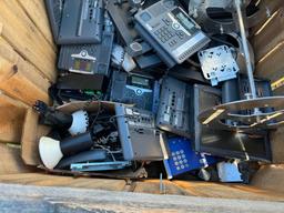 CRATE OF MISC GROCERY STORE ELECTRONICS