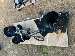 UNUSED MINI EXCAVATOR HYDRAULIC AUGER W/BITS