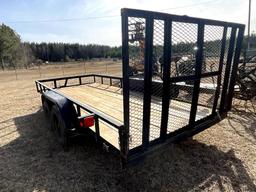 76"X16' TANDEM AXLE TRAILER **NO TITLE**