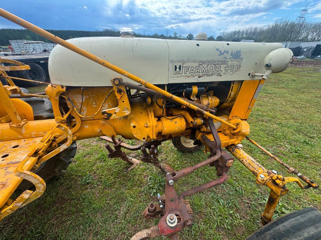 MCCORMICK FARMALL CUB TRACTOR W/PLOWS **NEEDS