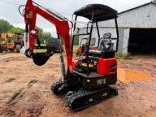 UNUSED AGT YNT18 MINI EXCAVATOR (YANMAR DIESEL, MANUAL THUMB, OPEN STATION, SN-YNT182025J0203484)