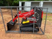 UNUSED AGT YSRT14 STAND ON MINI SKID STEER LOADER (RUBBER TRACKS, GAS MOTOR, AUX. HYDRAULICS, 31.5