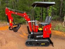 UNUSED AGT WH12R MINI EXCAVATOR (GAS MOTOR, MANUAL THUMB, OPEN STATION, SN-WH12R20250118S256)