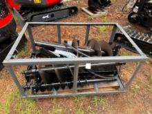 UNUSED AGT HYDRAULIC SKID STEER AUGER W/ 3 BITS (6, 12, AND 14 INCH)