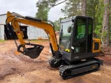 UNUSED AGT MY50R MINI EXCAVATOR (ENCLOSED CAB, HYDRAULIC THUMB, GAS MOTOR, SN-MY50R2025X0000090)