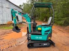 UNUSED AGT QK16R MINI EXCAVATOR (GAS MOTOR, HYDRAULIC THUMB, OPEN STATION, SN-QK16R202502060241)