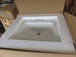 PALLET W/ (4) 24'' CERAMIC BATH VANITY COUNTERS