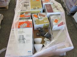 PALLET W/ASSORTED FLOOD LIGHTS, MOTION SECURITY LIGHTS, CEILING LIGHTS