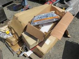 PALLET W/ASSORTED AUTOMOTIVE TRIM, CARPET KITS & BUMPER