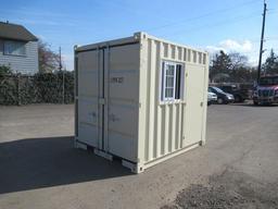 2020 7' X 9' SHIPPING CONTAINER W/ SIDE MAN DOORS AND WINDOW (UNUSED)