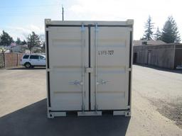 2020 7' X 9' SHIPPING CONTAINER W/ SIDE MAN DOORS AND WINDOW (UNUSED)