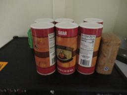 ROLLING CART W/ MICROWAVE & COFFEE CONDINMENTS