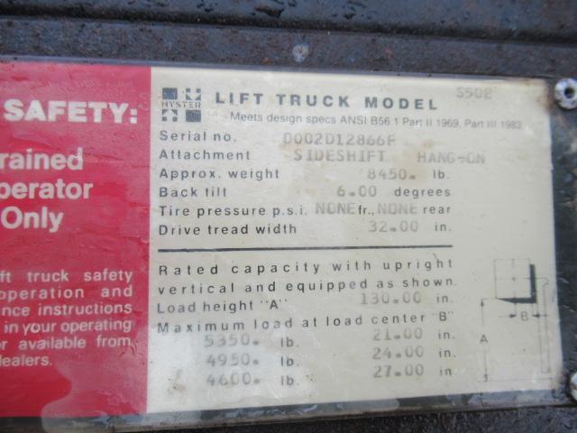 HYSTER S50E FORKLIFT