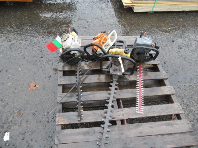 (4) ASSORTED GAS POWERED HEDGE TRIMMERS