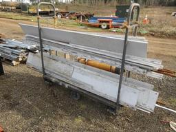MATERIAL CART W/ ASSORTED STEEL STOCKS