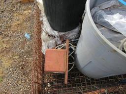 WIRE METAL CRATE W/ASSORTED ELECTRICAL WIRE