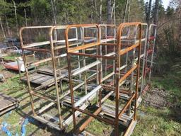 (6) METAL ROLLING RACKS