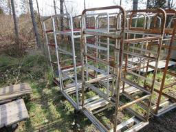 (6) METAL ROLLING RACKS