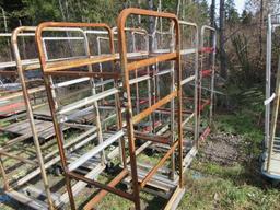 (6) METAL ROLLING RACKS