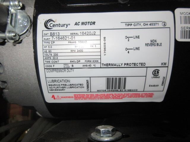 CENTRAL PNEUMATIC CN560V VERTICAL AIR COMPRESSOR, SINGLE PHASE, 230V