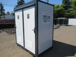 2023 SIMPLE SPACE PORTABLE RESTROOM W/ (2) SEPARATE STALLS (UNUSED)