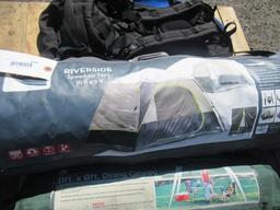 GLACIER'S EDGE RIVERSIDE 10' X 9' SPEEDUP TENT, OZARK TRAIL 11' X 8' DINING CANOPY, & CAMPING