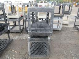 (2) 36'' X 24'' RUBBERMAID ROLLING CARTS