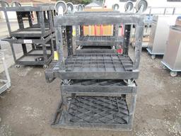 (2) 36'' X 24'' RUBBERMAID ROLLING CARTS